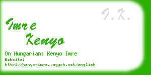 imre kenyo business card